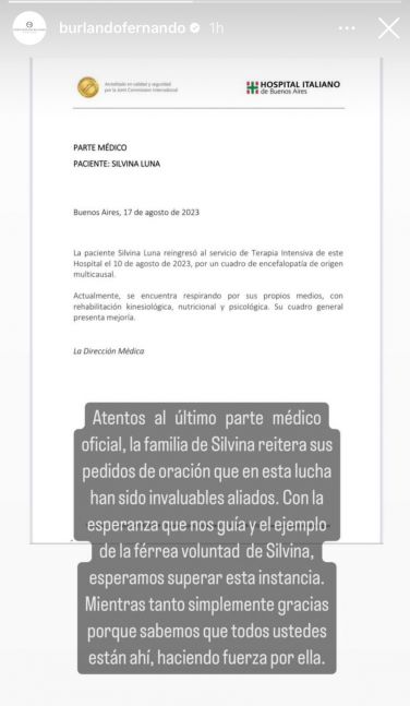 Se Dio A Conocer El Ltimo Parte M Dico De Silvina Luna Presenta