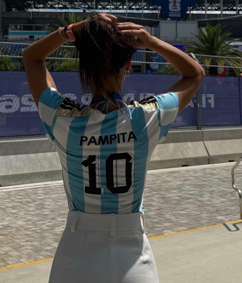 Pampita llegó a Miami y se sumó a la fiesta argentina del Mundial