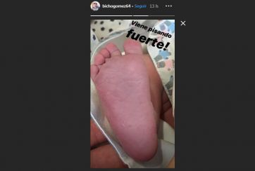 Nació Renata, la hija del Bicho Gómez y Vero Pecollo