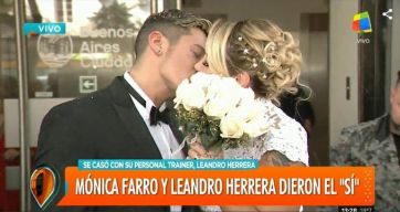Mónica Farro se casó con Leandro Herrera, su personal trainer