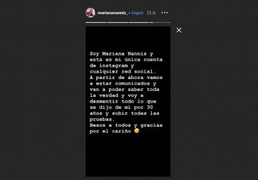 Mariana Nannis debutó en Instagram y arremetió contra Claudio Caniggia y su novia