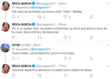 Tras la denuncia contra Axel, opinó Erica García: 
