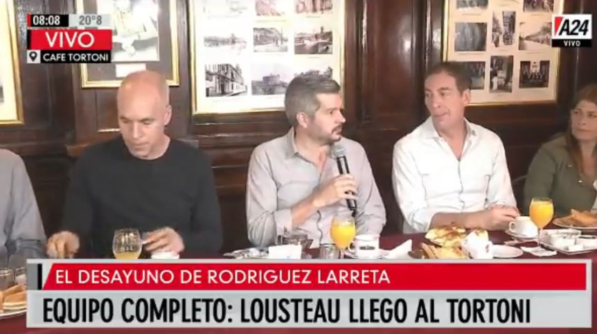 Café de Larreta y Peña en El Tortoni: el Pro implora a la gente que vaya a votar