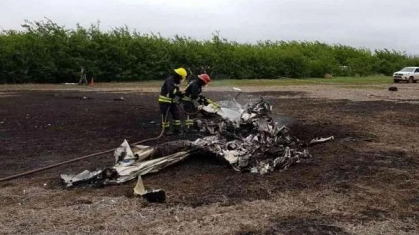 Murieron dos empresarios tras caer una avioneta en Venado Tuerto