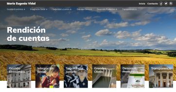 Así es la web de Vidal donde se puede consultar el balance de su gestión