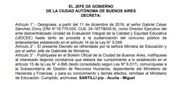 Exministro de Vidal, oficializado en el refugio político de Larreta