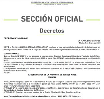 Oficializan designación de la nueva titular de Niñez y Adolescencia provincial