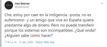 Tras ser duramente cuestionada por un tweet, Inés Estévez decidió eliminarlo