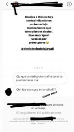 Candelaria Tinelli  habló sobre la medicación en la valija