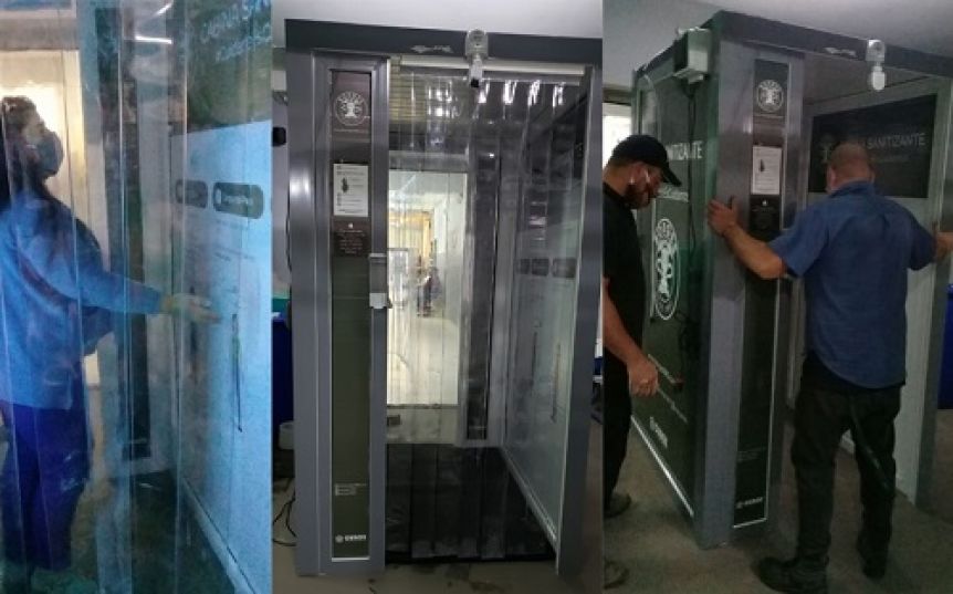 Intendente dispuso cabinas de sanitización en el hospital municipal