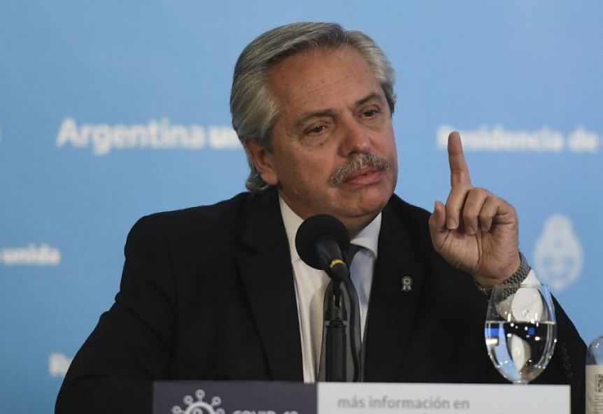 Alberto Fernández volvió a la carga contra la oposición en su homenaje a Eva Perón