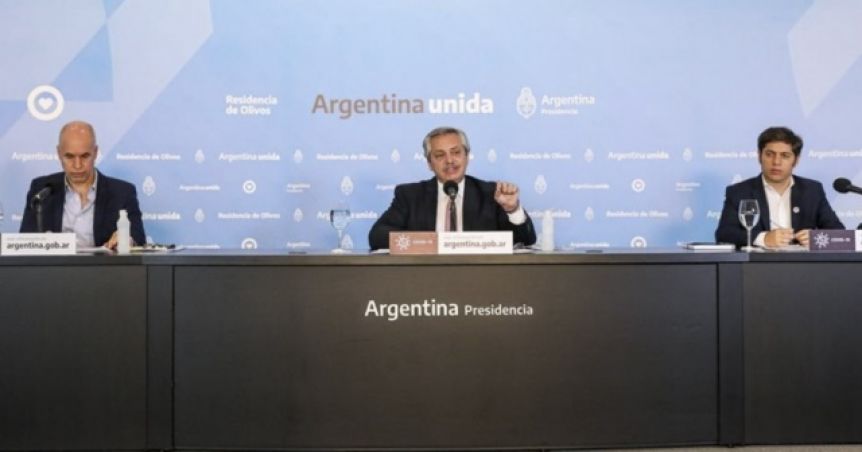 Con eje en la responsabilidad social, Alberto, Kicillof y Larreta anuncian la continuidad del aislamiento
