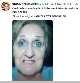 Una abuela salteña es popular con su cuenta de Tik Tok