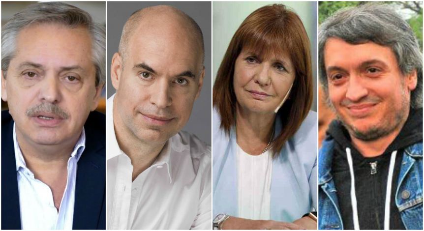 Imagen: Fernández sigue en baja mientras que asoman Larreta, Bullrich y Máximo Kirchner