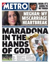 La partida de Maradona fue noticia en los principales medios del mundo