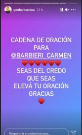 Los famosos piden por la salud de Carmen Barbieri