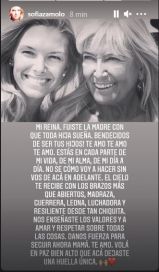 Sofía Zámolo perdió a su mamá y expresó: ”Danos fuerza para seguir ahora”