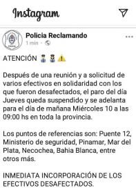 Tras los despidos, la Policía amenaza con nuevas protestas: convocan para esta mañana