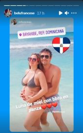 Belén Francese compartió las fotos de su luna de miel en Santo Domingo