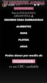 Famosos se sumaron a las campañas solidarias para la Patagonia