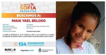 Difundieron nuevas pistas y continúa la intensa búsqueda de Maia Beloso
