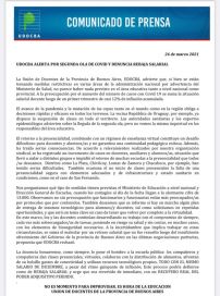 Segunda ola y pérdida de poder adquisito, doble preocupación de docentes