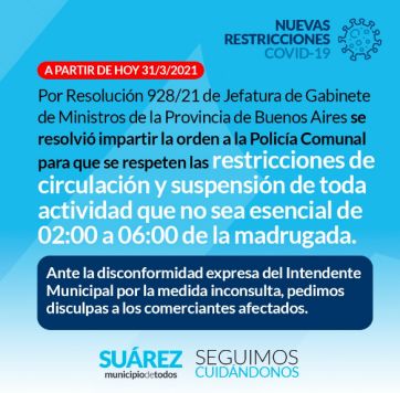 Restricciones: intendente del FdT aceptó de mala gana y pidió disculpas a sus vecinos
