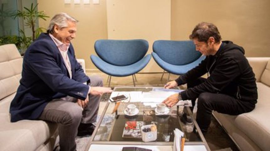 Alberto y Axel almorzaron el Olivos y hablaron de las nuevas medidas
