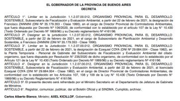 Francisco Zannini fue designado como Subsecretario de Planificación Ambiental y Desarrollo Sostenible