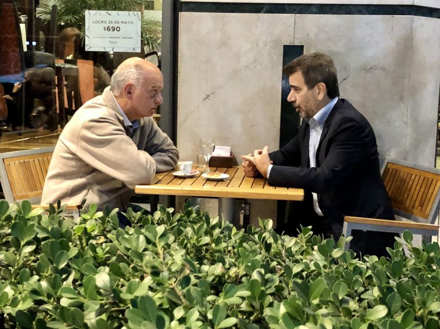 Rosca y fútbol: Ritondo y Grindetti en un encuentro con el futuro del