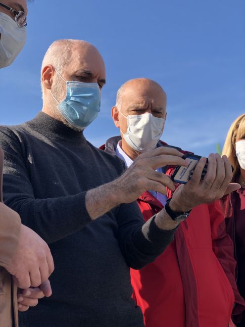 En recorrida con Larreta y en zoom con Jorge Macri, Grindetti sale a jugar más en la Provincia