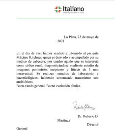 Internaron a Máximo Kirchner en el Hospital Italiano de La Plata: los motivos
