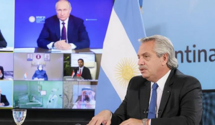 Alberto y Putin anunciaron el inicio de la producción en Pilar de la Sputnik V