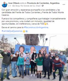 Pedro, mirá quién vino: José Ottavis se sumó a la campaña del Frente de Todos
