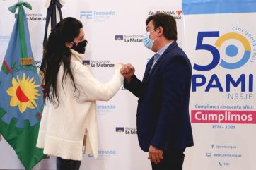 Volnovich y Espinoza presentaron un nuevo sistema en el PAMI de San Justo