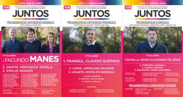 Manes y su tropa ya tienen boletas para la PASO