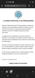 La CGT valoró la unidad, pero le pide al Gobierno 