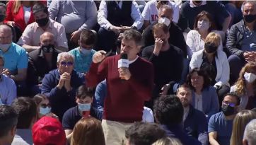 Juntos puso primera y con sus principales referentes relanzó su campaña