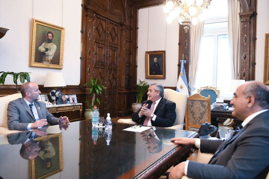 Alberto se reunió con Insaurralde tras las elecciones