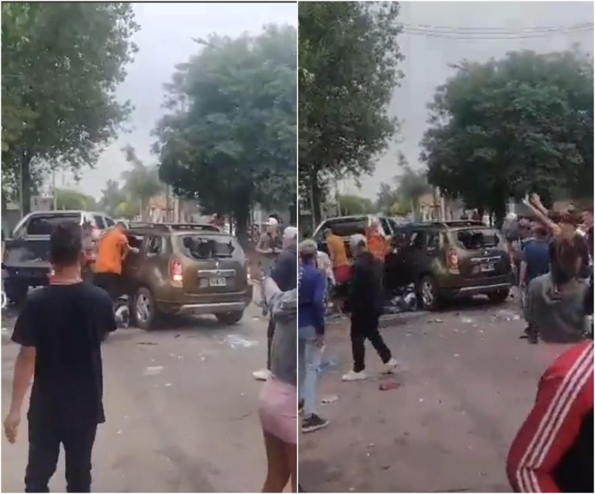 Atropelló a cinco jóvenes que festejaban la Navidad y lo atacaron a botellazos