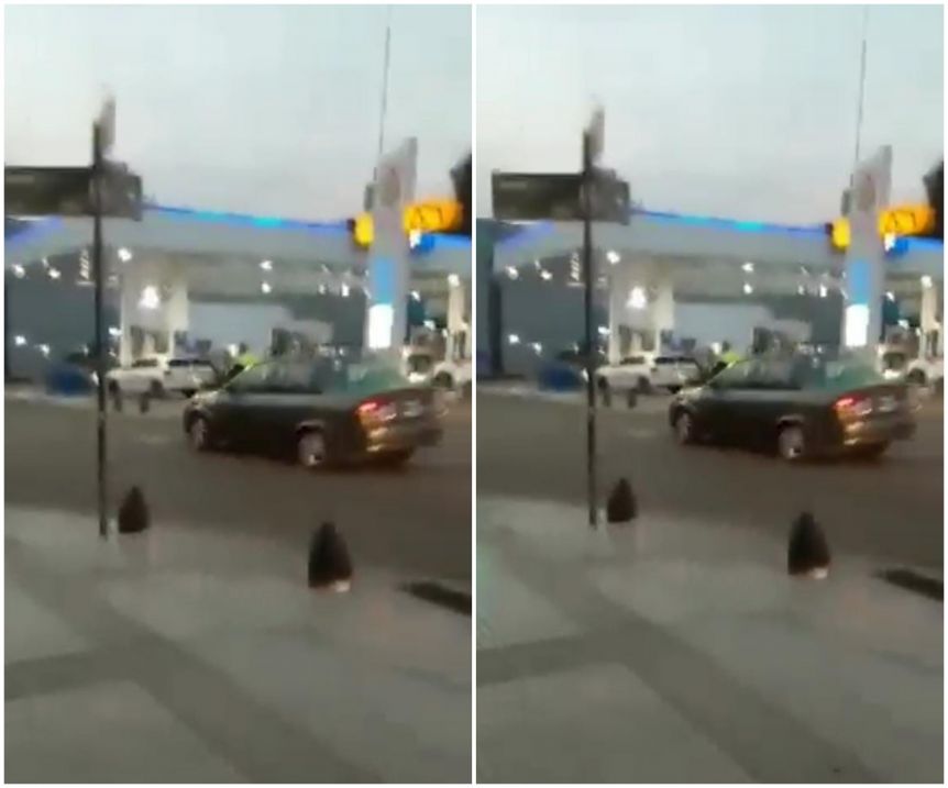 Atropelló a un inspector de tránsito y lo arrastró por varios metros en el capot