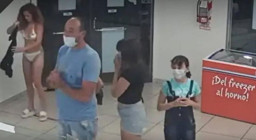 Insólito: fue a comprar helado, se olvidó el barbijo y usó su vestido