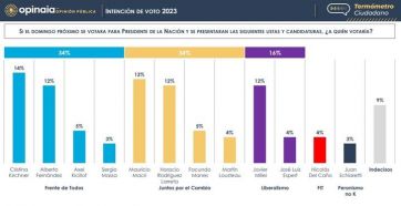 Cristina y Macri, los referentes políticos con mayor intención de voto
