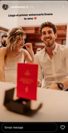 La emoción de Noelia Marzol al ver la sorpresa que le preparó Ramiro Arias por su aniversario