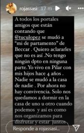 Sabrina Rojas desmintió la convivencia con el Tucu López: 