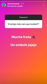 Mica Viciconte reveló cuál es el antojo más raro que tiene durante el embarazo