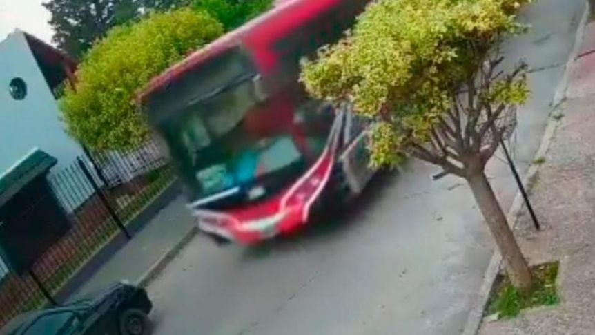Un nene de 12 años manejó un colectivo por más de 30 cuadras y chocó varios autos