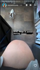 A horas de convertirse en mamá, Mica Viciconte sorprendió con fotos de su pancita
