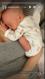 Mica Viciconte mostró su figura a días del nacimiento de Luca Cubero