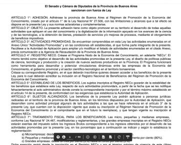 Oficializan la adhesión a la Ley de Economía del Conocimiento